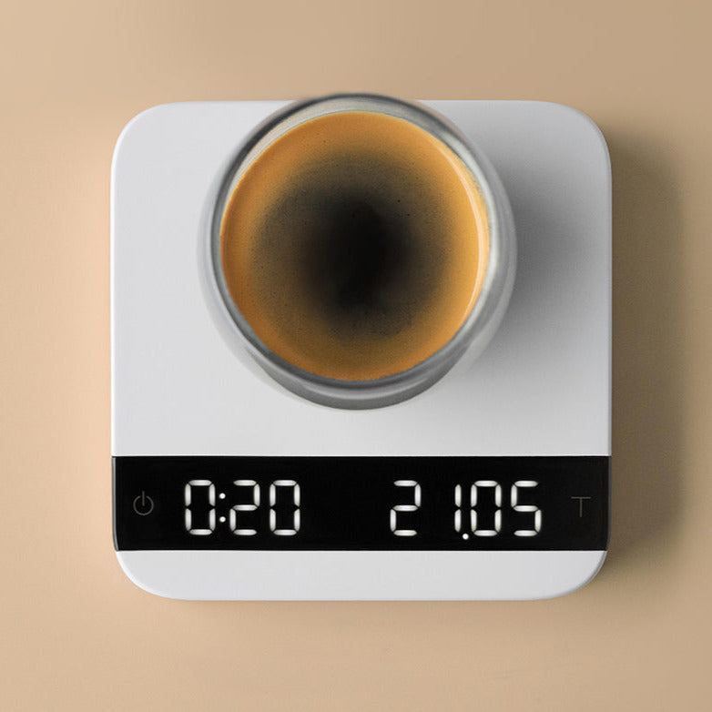 Acaia Lunar 2021 Digitale Waage mit USB-C, Flow-Rate, silber