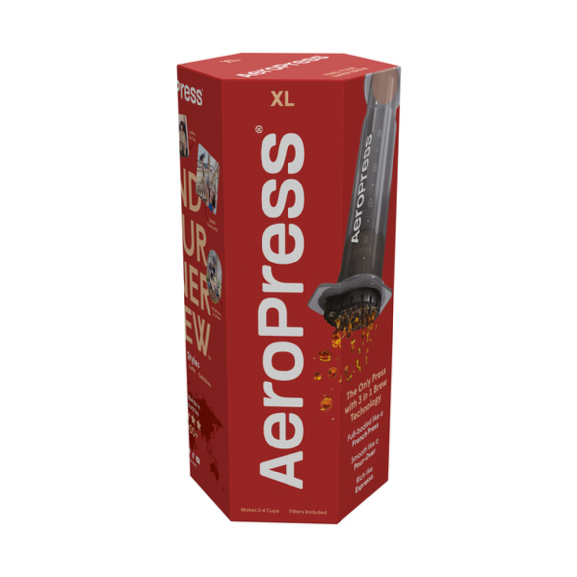 Cafetière AeroPress XL Coffee Maker, avec carafe + 100 filtres