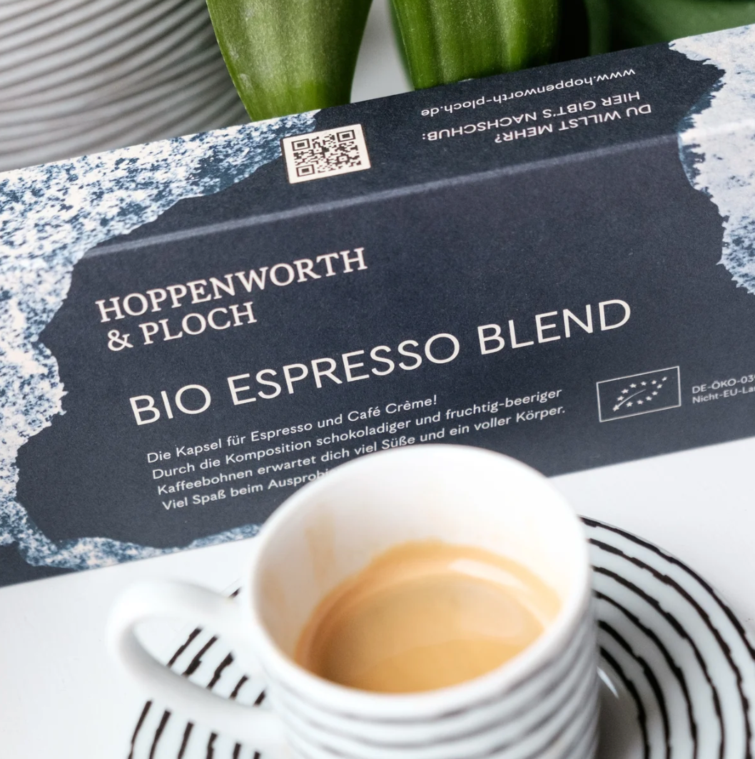 Kaffeekapseln Hoppenworth & Ploch BIO Espresso Blend 14 Stück