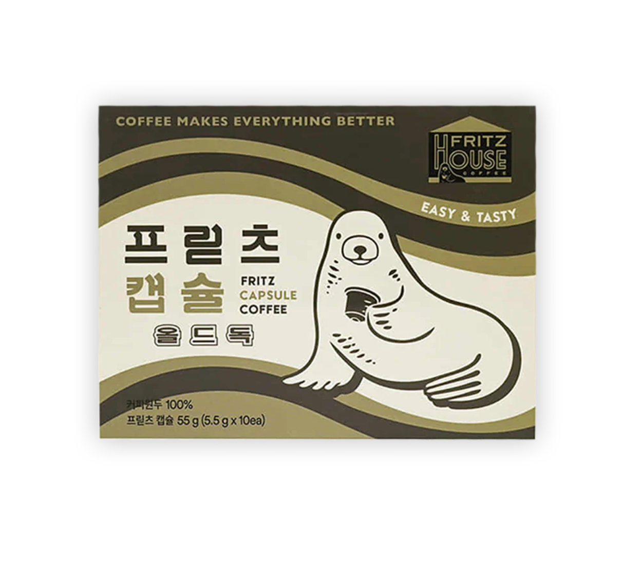 Kaffeekapseln Fritz Capsule Coffee Old Dog, Dunkle Schokolade, Brauner Zucker, Pekanuss 10 Stück