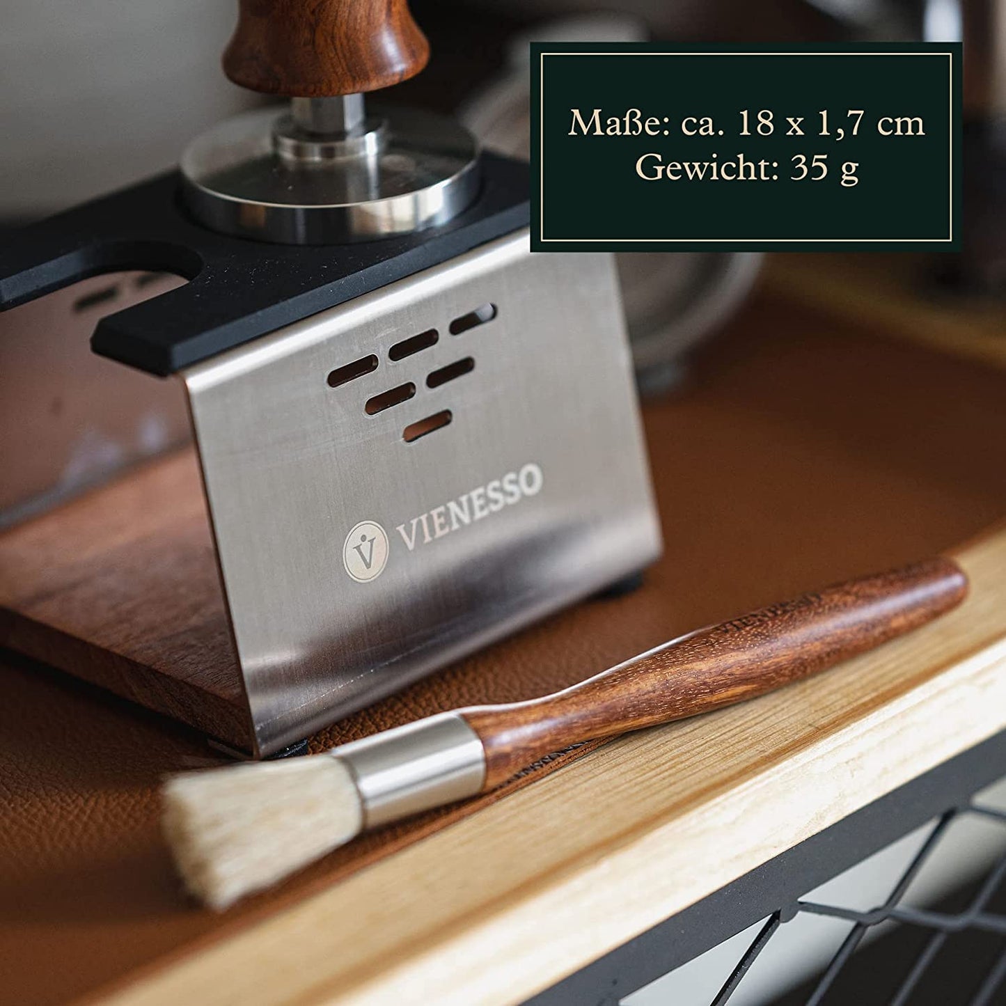 Reinigungspinsel für Kaffeemühle oder Siebträger - Barista Zubehör im edlen Design