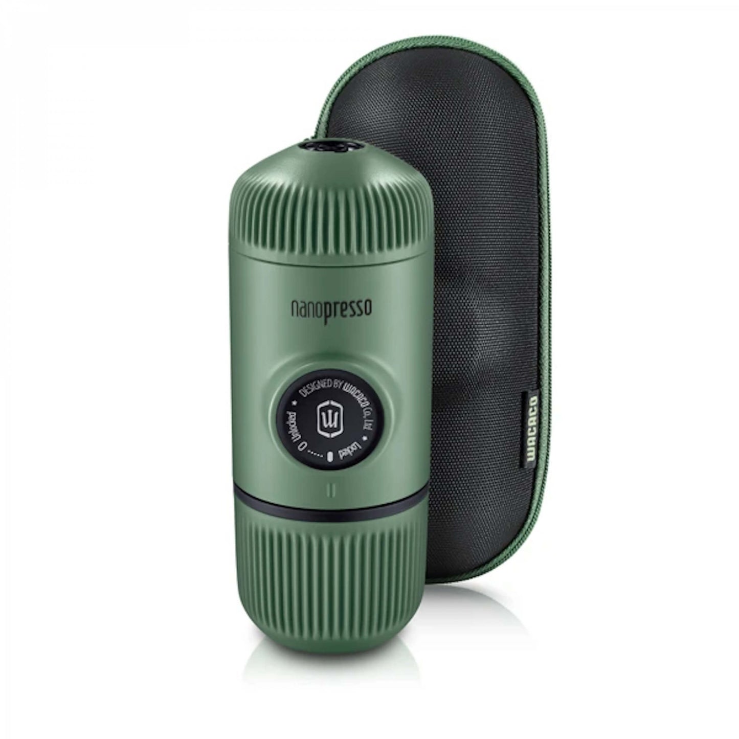 Wacaco Nanopresso tragbare Espressomaschine mit Schutzhülle in Moos Grün