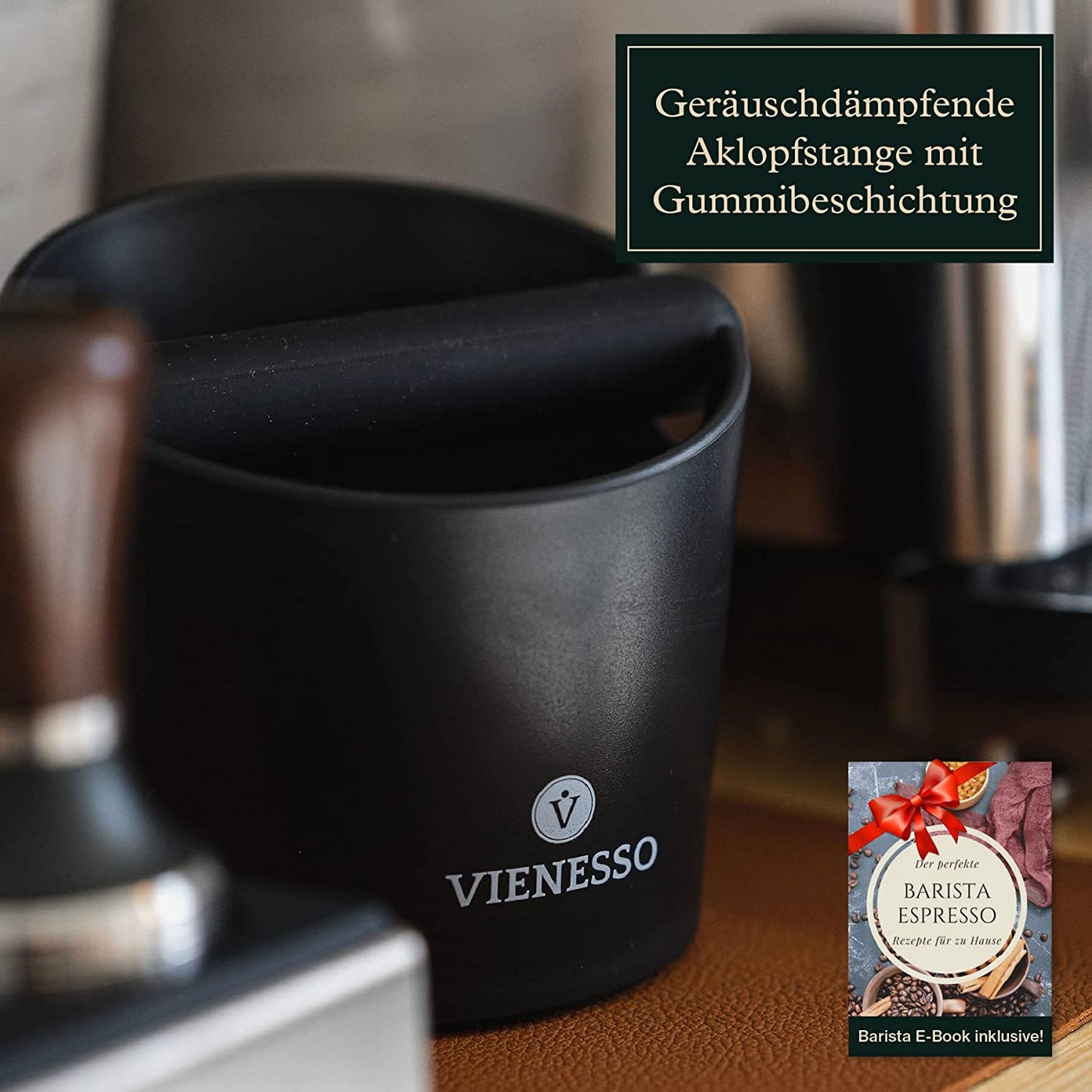 Abschlagbox zum Kaffeesatz abschlagen - Abschlagbehälter mit abnehmbarer Aklopfstange