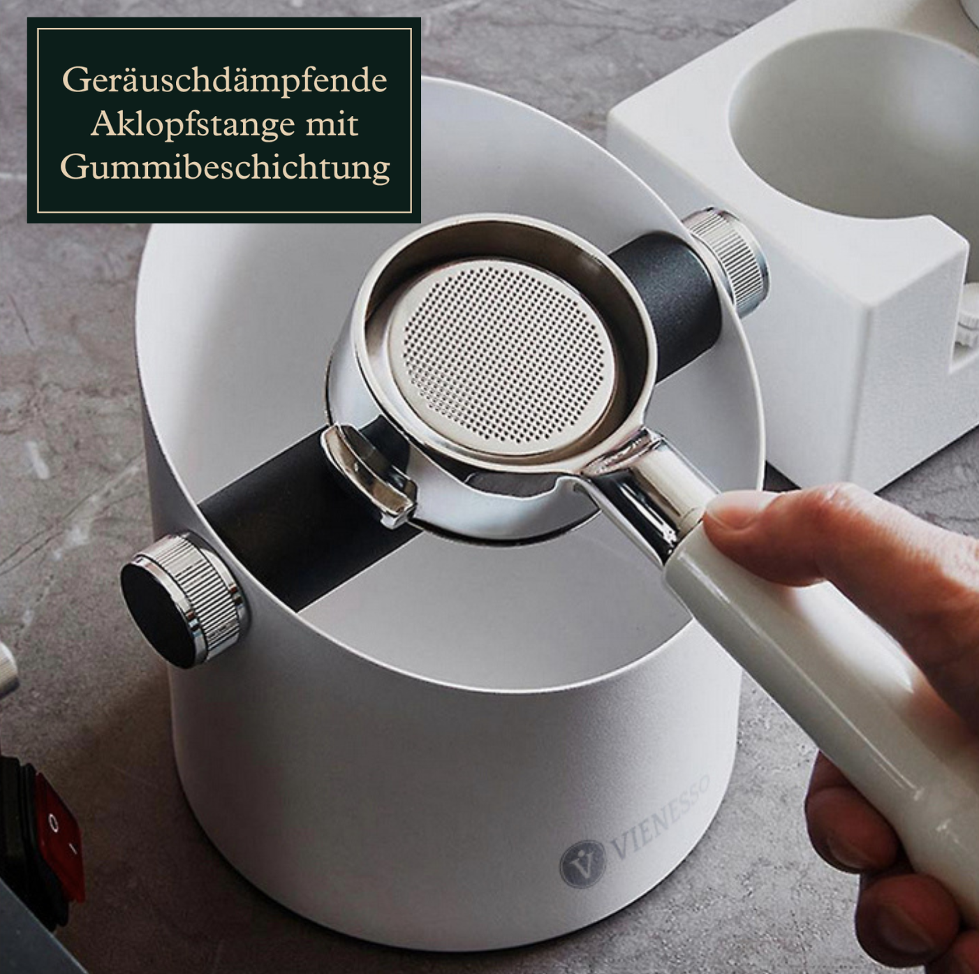 NEU: Abschlagbehälter aus Edelstahl mit abnehmbarer Abklopfstange – Abschlagbox