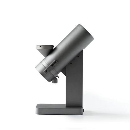 Acaia Orbit Single Dose Grinder elektrische Kaffeemühle grau, Seitenansicht