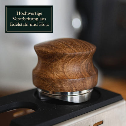 Distributor zur Extraktion des Kaffeepucks - Espresso Kaffeeverteiler für Siebträger inkl. Ablage