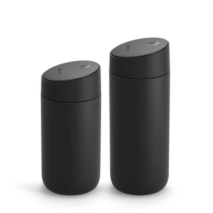 Fellow Thermobecher Carter Move Mug mit Slide Lock Matt-Schwarz 12oz und 16oz