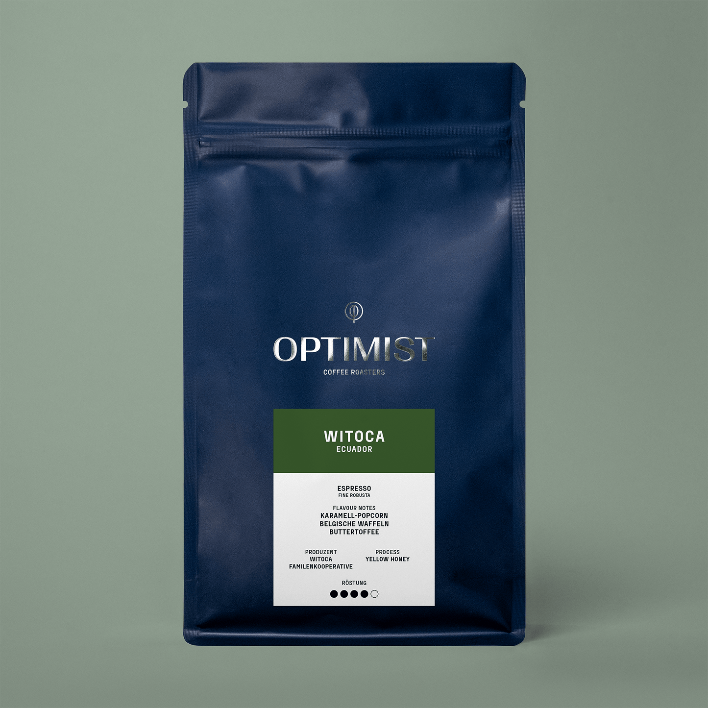 Optimist Coffee WITOCA Canephora Espresso – Specialty Robusta aus Ecuador (Yellow Honey Process)