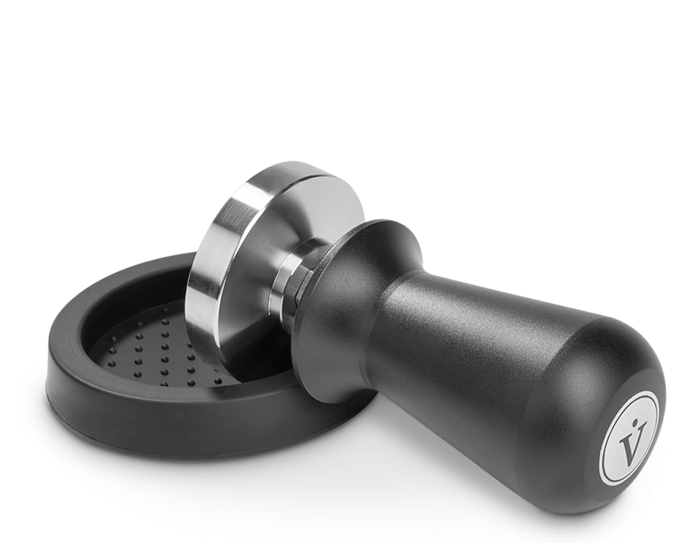 Tamper Set druckregulierend mit Anpressdruck von ca. 14kg durch integrierte Feder - 51 + 58 mm
