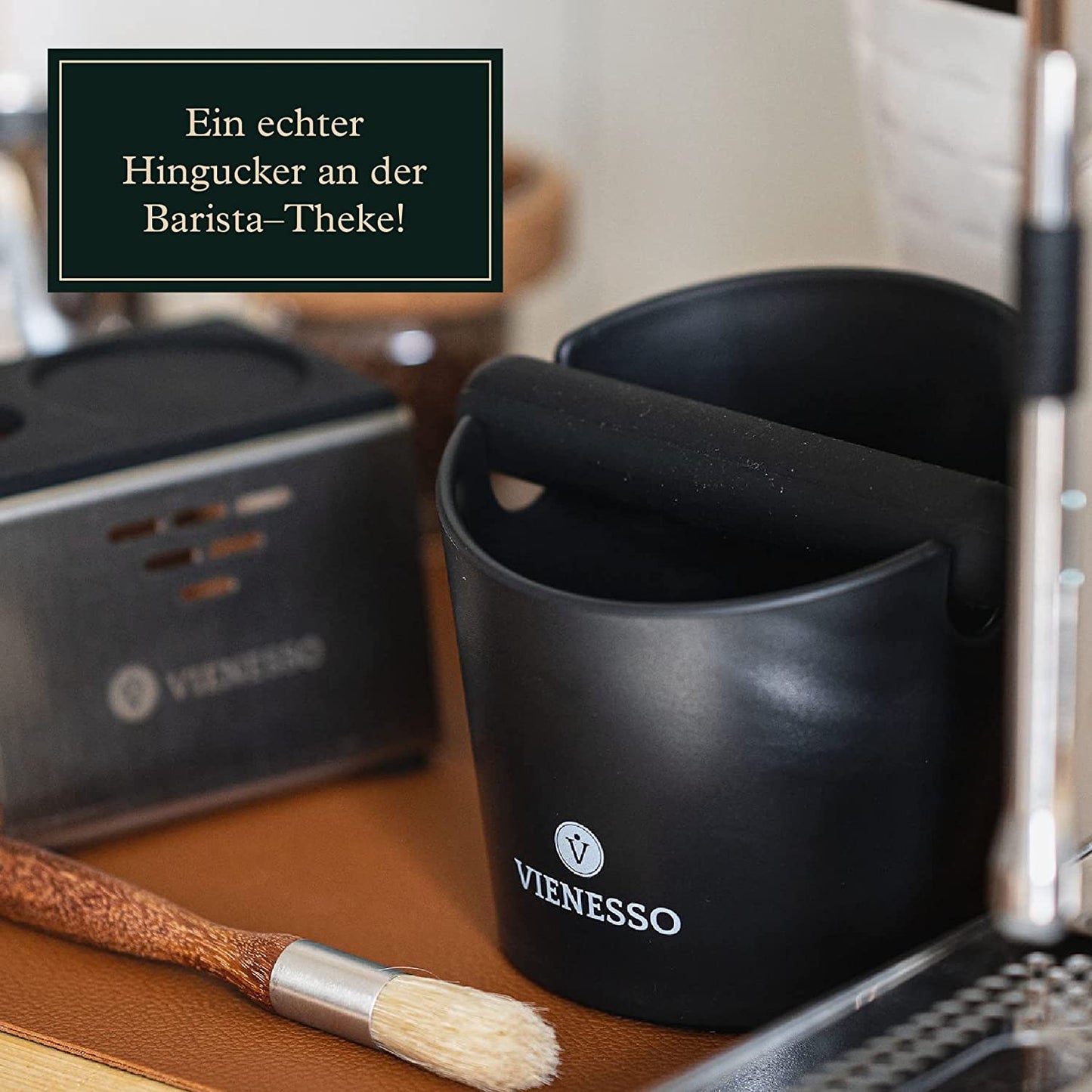 Abschlagbox zum Kaffeesatz abschlagen - Abschlagbehälter mit abnehmbarer Aklopfstange