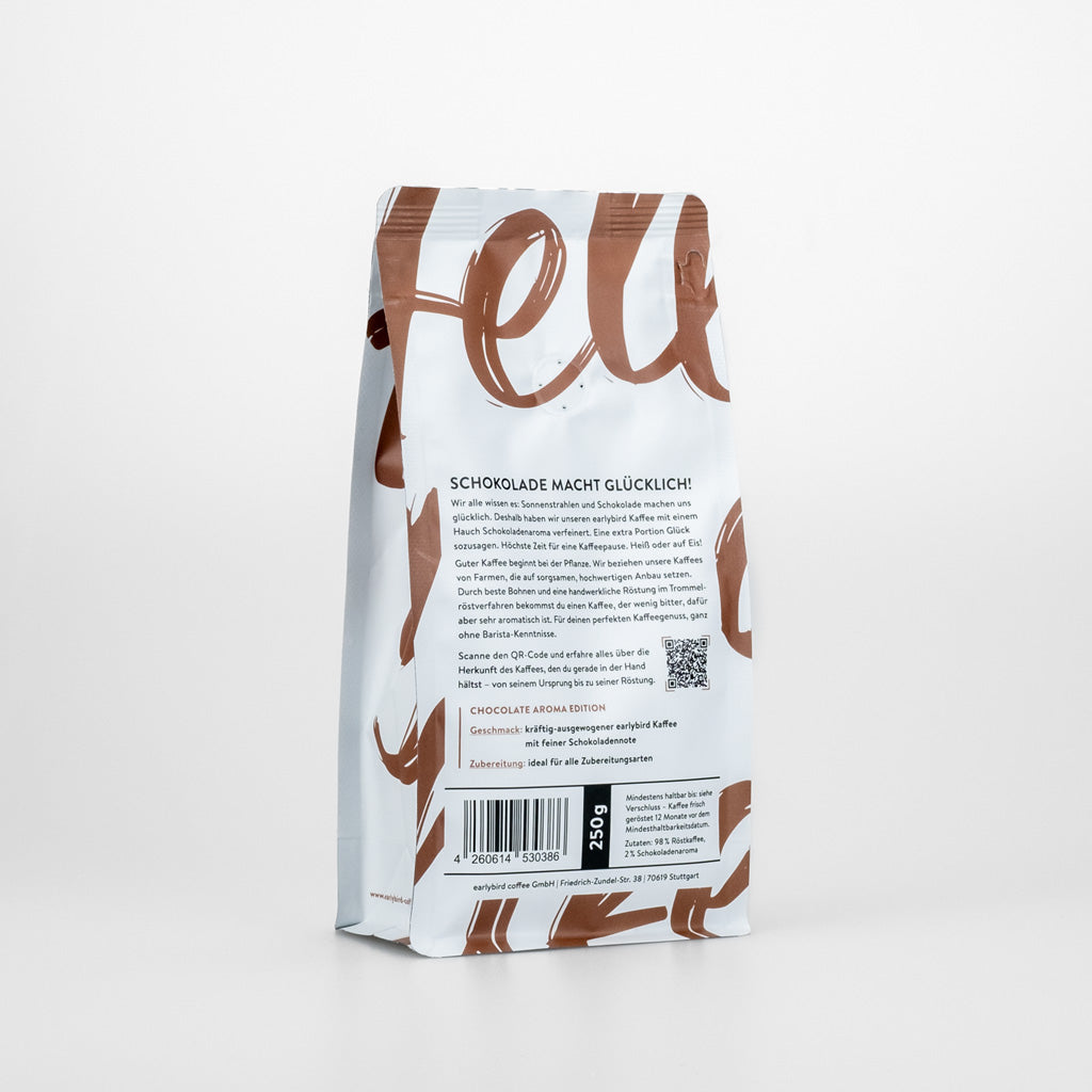 Kaffee mit Schokoladenaroma (ganze Bohnen) - 250g