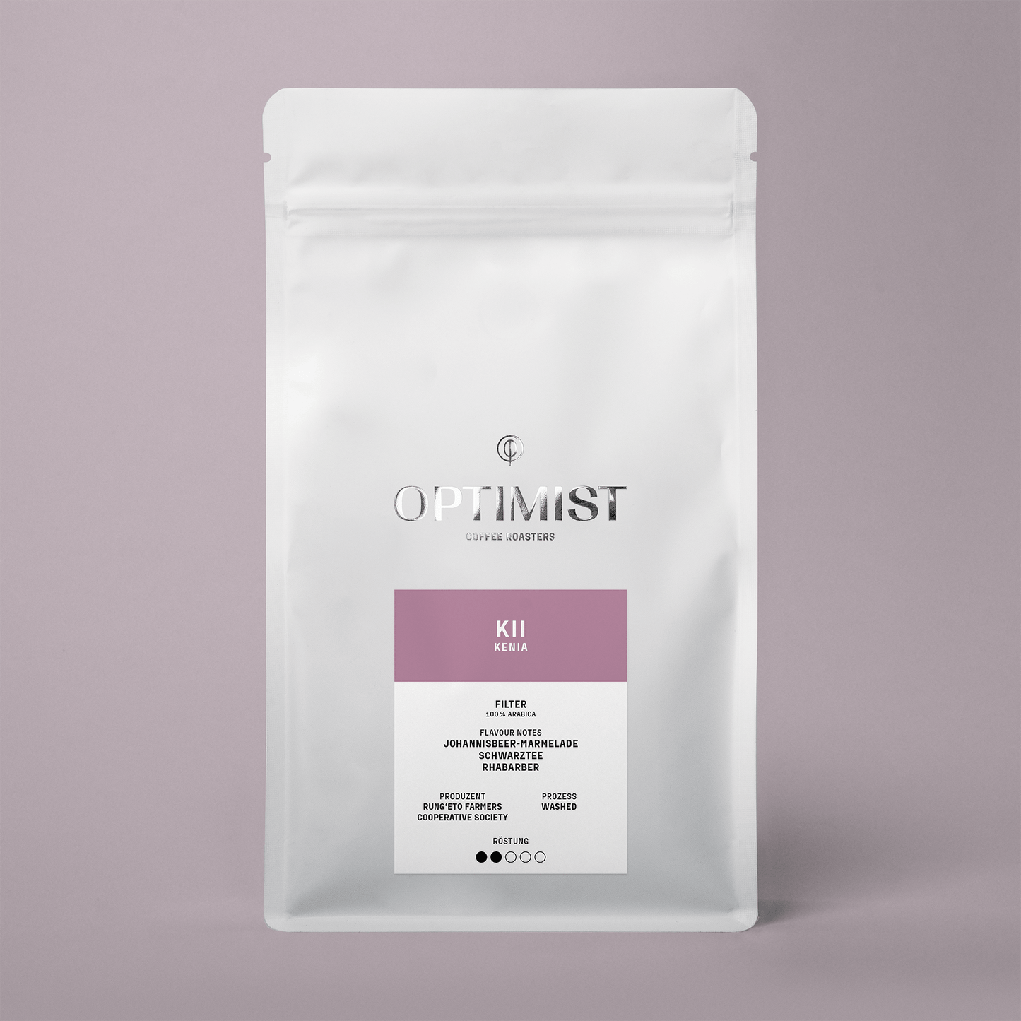 Optimist Coffee KII AB Rung’eto Filterkaffee – Arabica Specialty Coffee aus Kenia Kirinyaga (Mount Kenya)