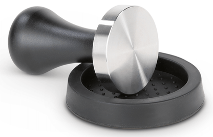 Tamper Set für den Barista - Espresso Stempel zum Andrücken aus Edelstahl und Druckguss-Griff inkl. Matte - 51 mm