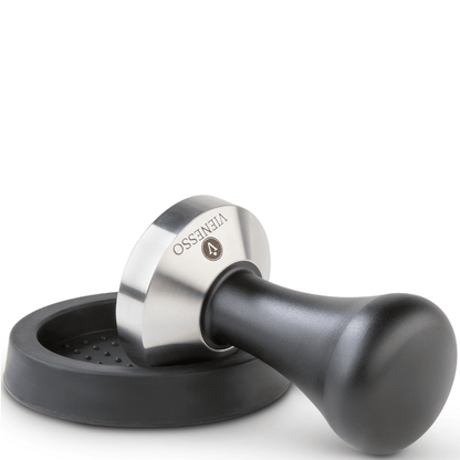 Tamper Set für den Barista - Espresso Stempel zum Andrücken aus Edelstahl und Druckguss-Griff inkl. Matte - 51 mm