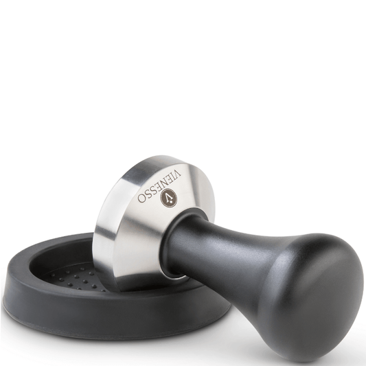 Tamper Set für den Barista - Espresso Stempel zum Andrücken aus Edelstahl und Druckguss-Griff inkl. Matte - 51 mm