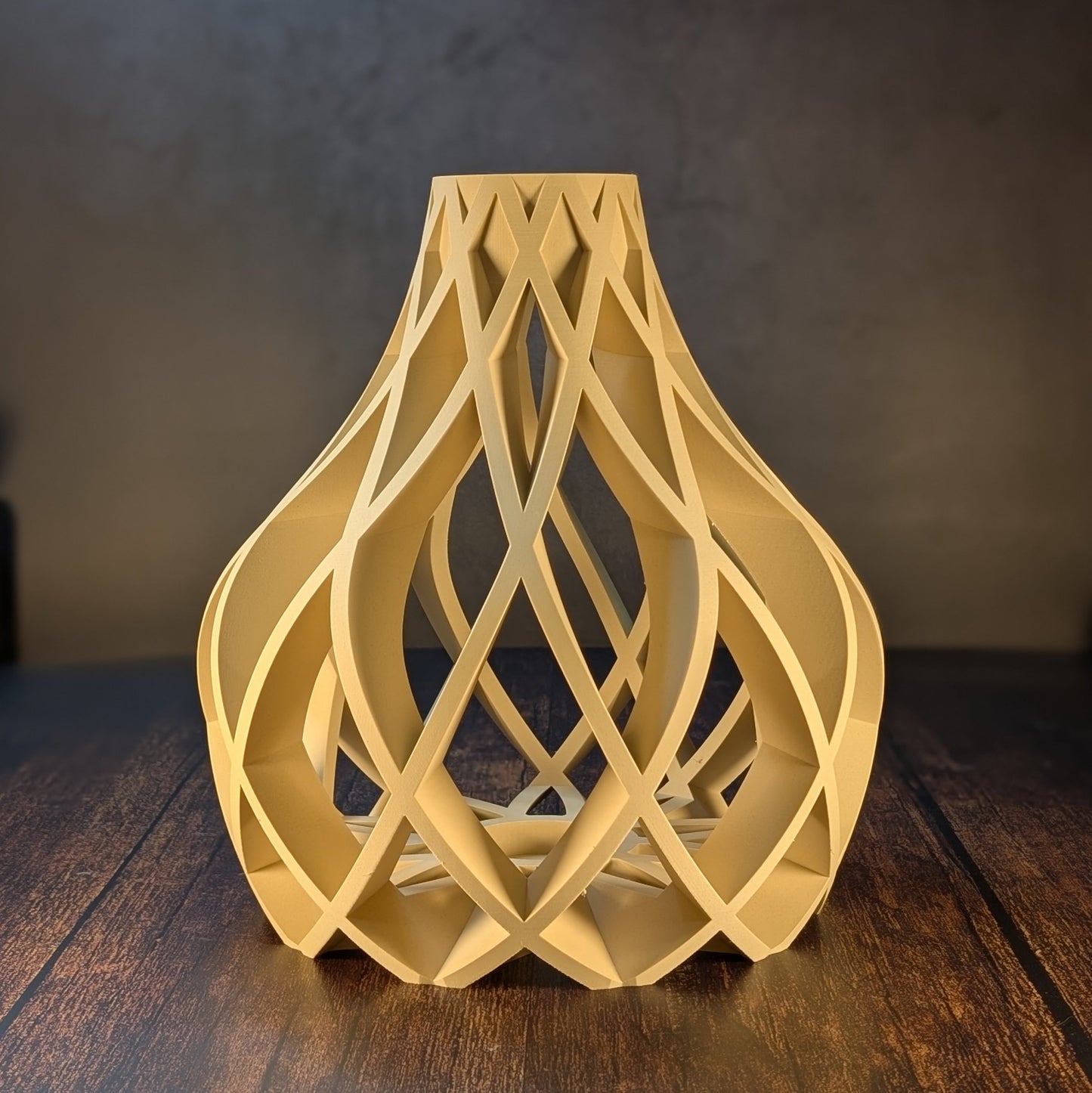 Vulkan Vase White Oak – PLA-Wood 3D-Druck, Design-Vase